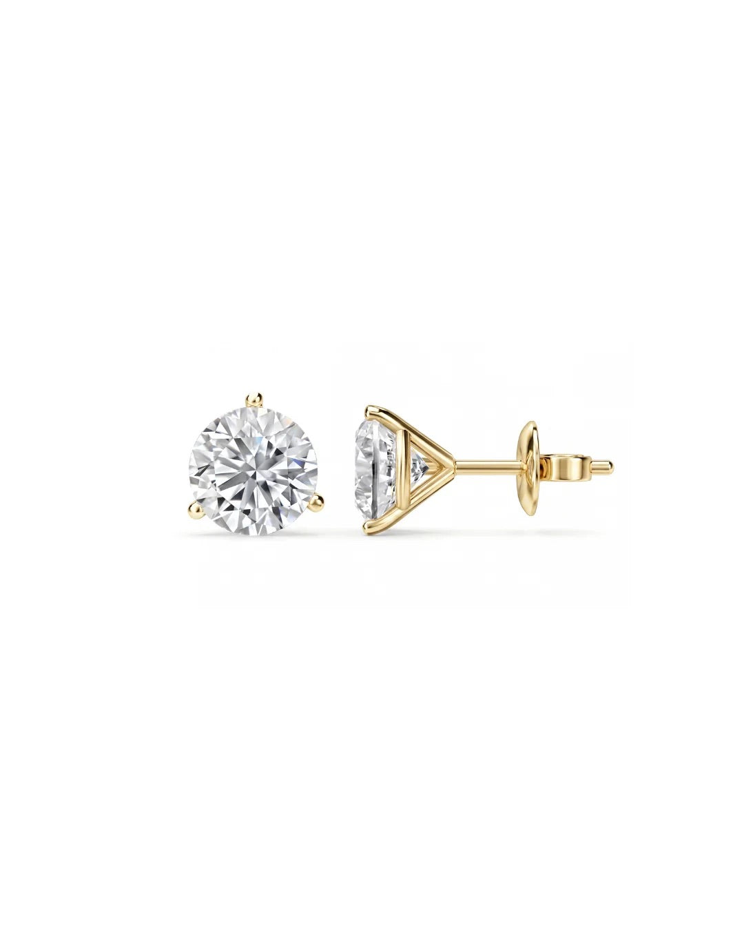 Round Martini Diamond Studs
