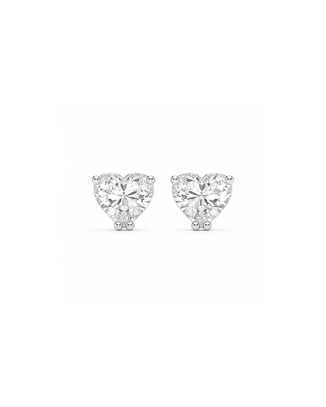 Heart Diamond Studs