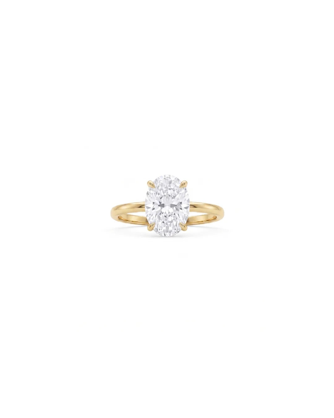 Oval Diamond Solitaire Ring