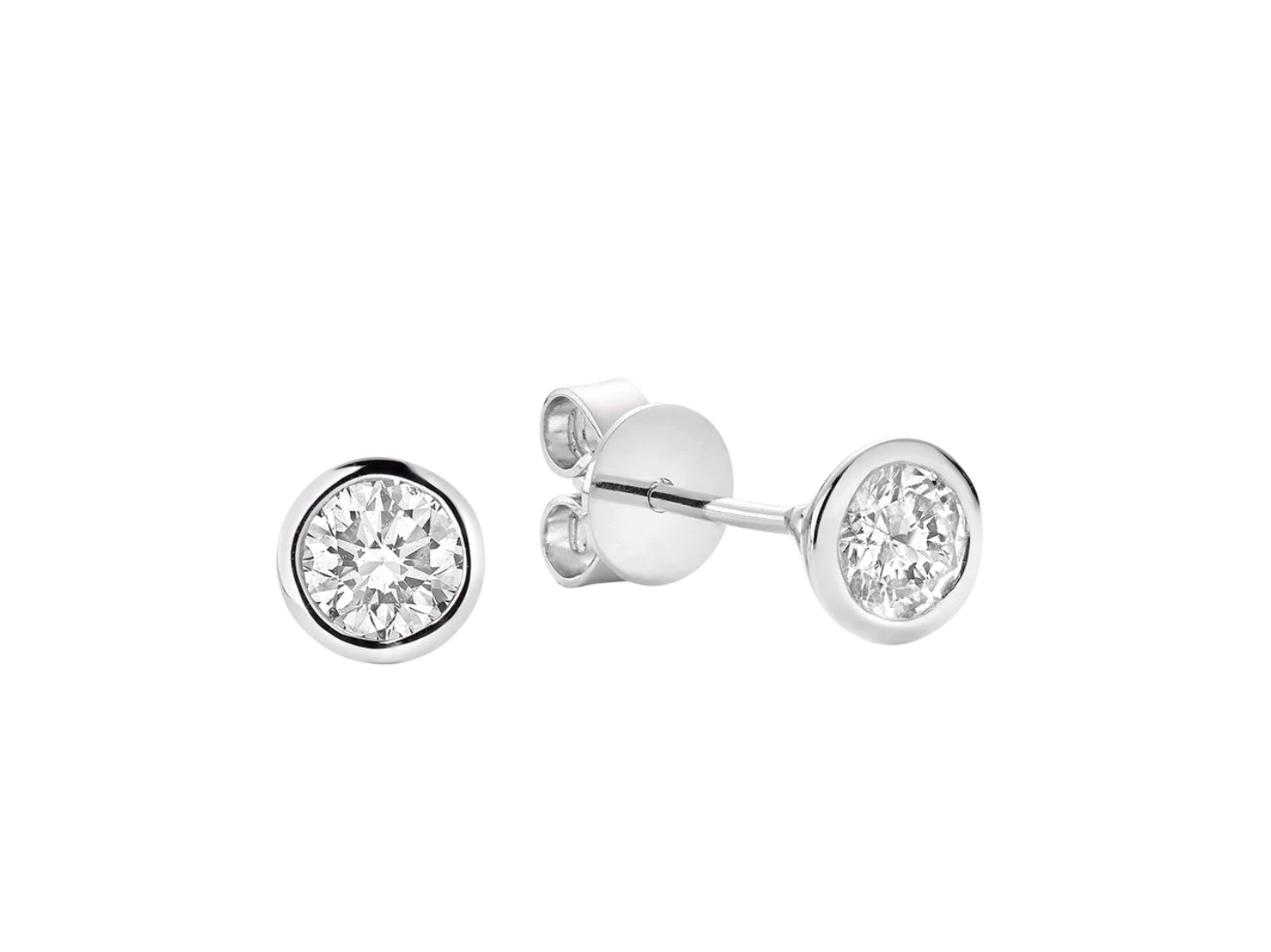 Diamond Bezel Earrings
