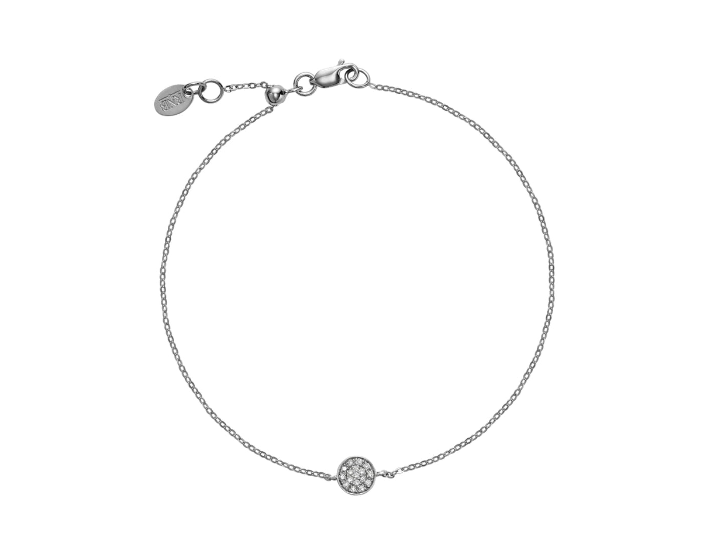 Diamond Pave Disc Bracelet