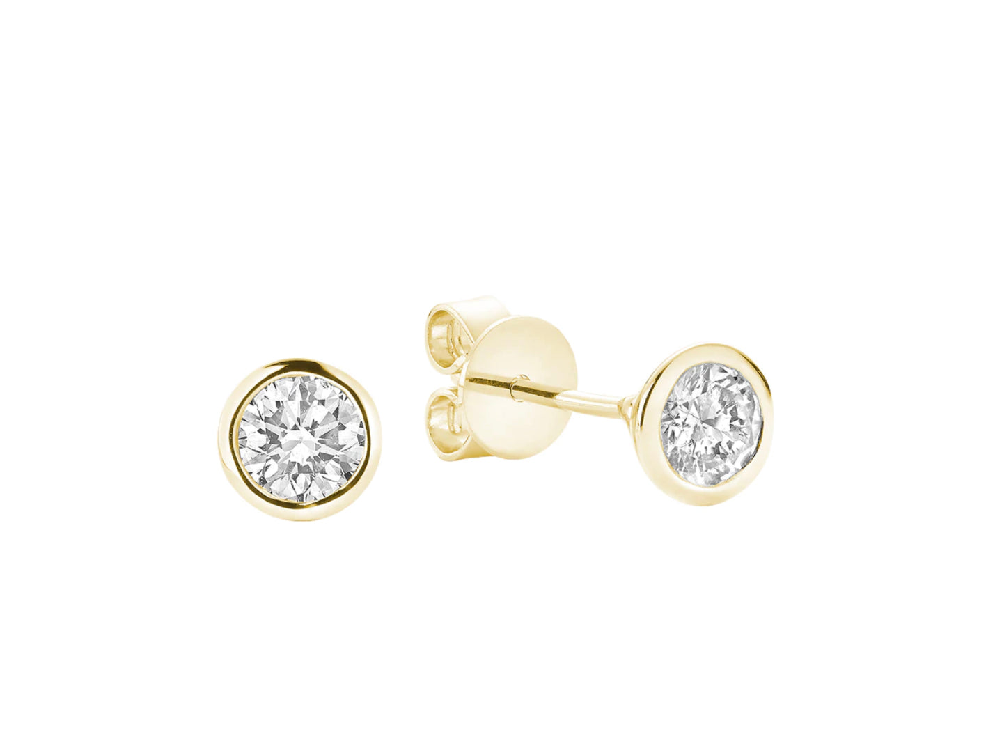 Diamond Bezel Earrings