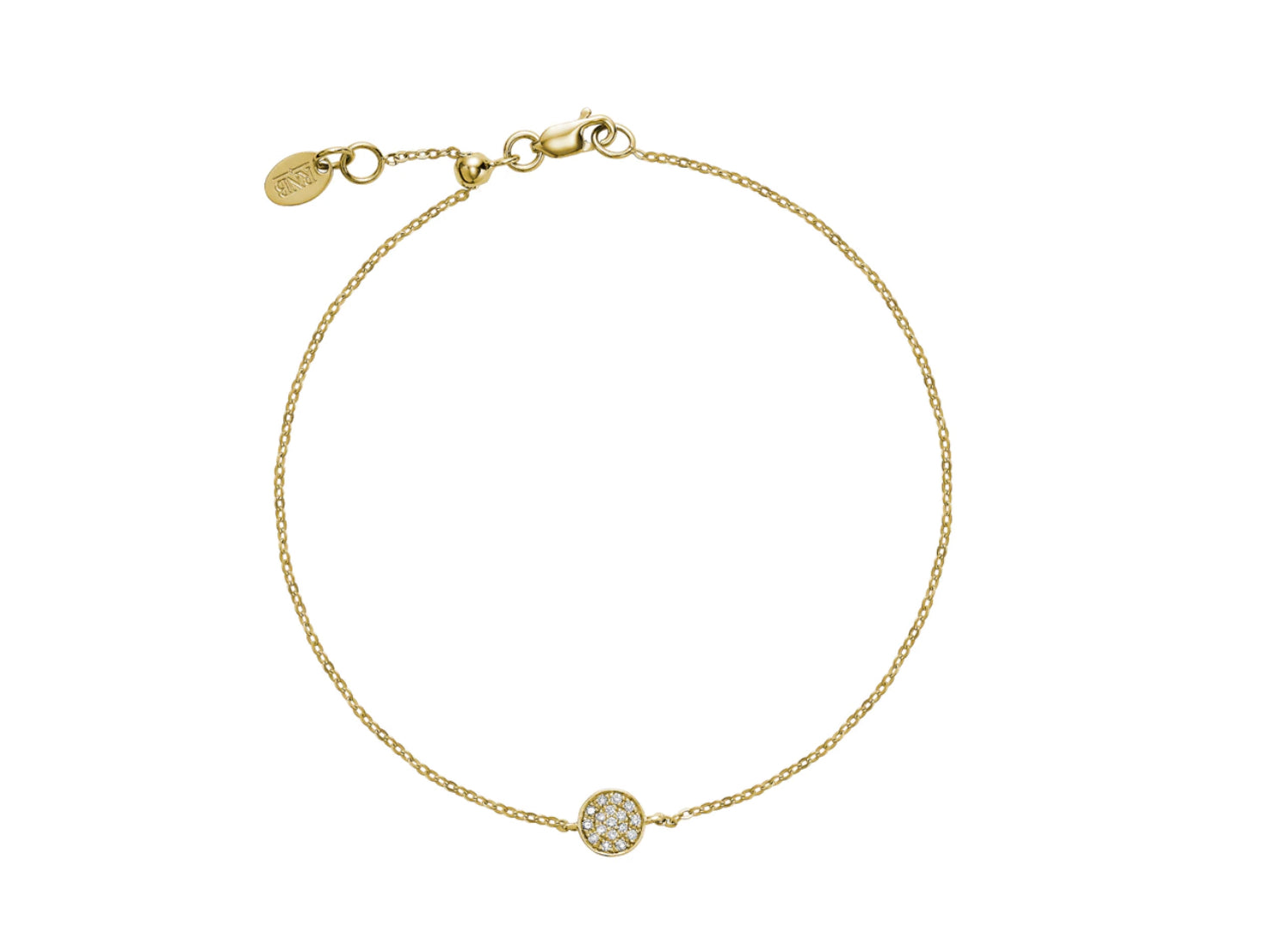 Diamond Pave Disc Bracelet