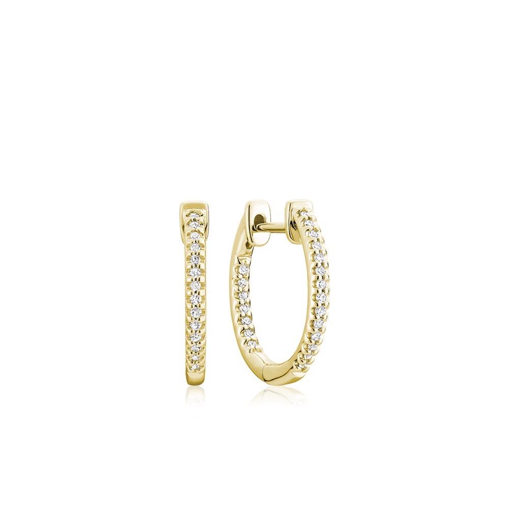 Diamond Inside-Out Hoop Earrings
